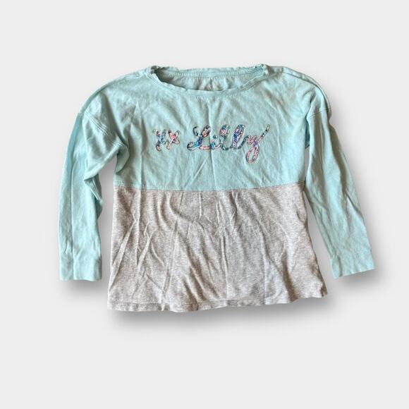 Lilly Pulitzer Girls Mini Finn Tee Blue Oasis Tint Medium 6-7 - Picture 1 of 8